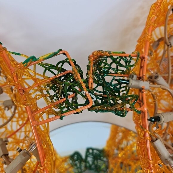 1970s Halloween Spun Spaghetti Lucite Plastic Pumpkin Jack O Lantern Read - Picture 14 of 14